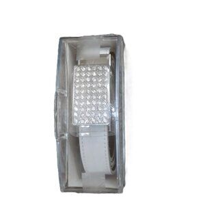 Nexbelt Woman's Golf Series Belt SLEEK CRYSTAL WHITE & CHROME NEW OPEN BOX